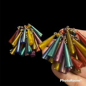 Rare Vintage cha cha Clip on earrings